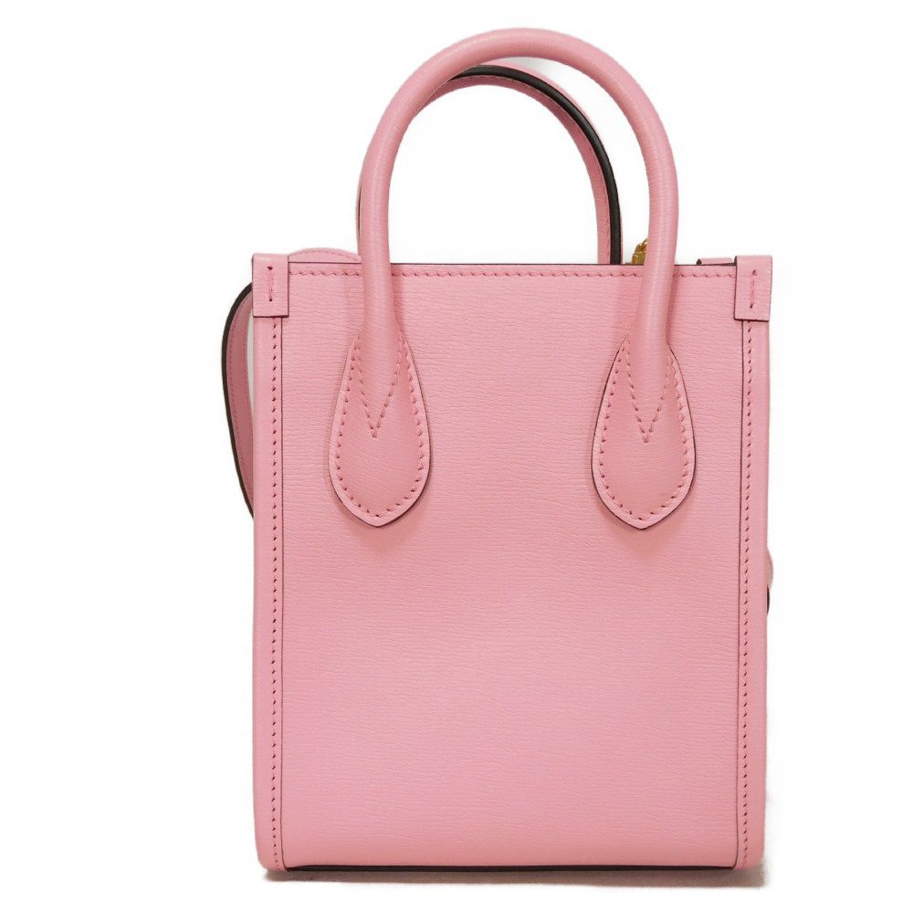 Gucci Bananya Mini Tote Textured Leather 2way Shoulder Bag