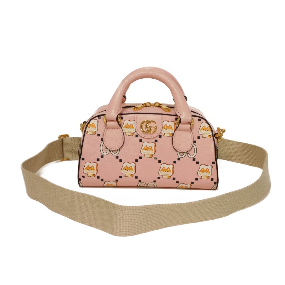 Gucci Animal Print Mini Bag Calf Leather 2way Bag