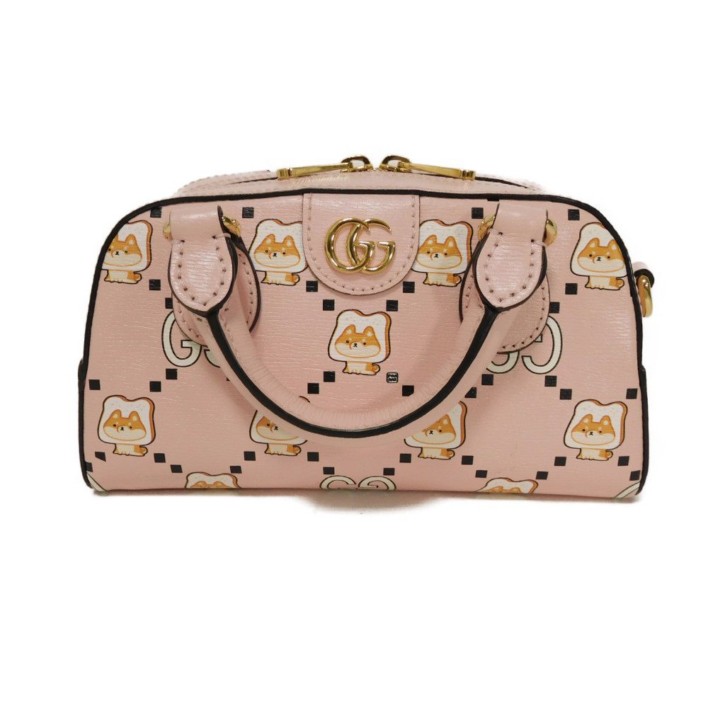Gucci Animal Print Mini Bag Calf Leather 2way Bag