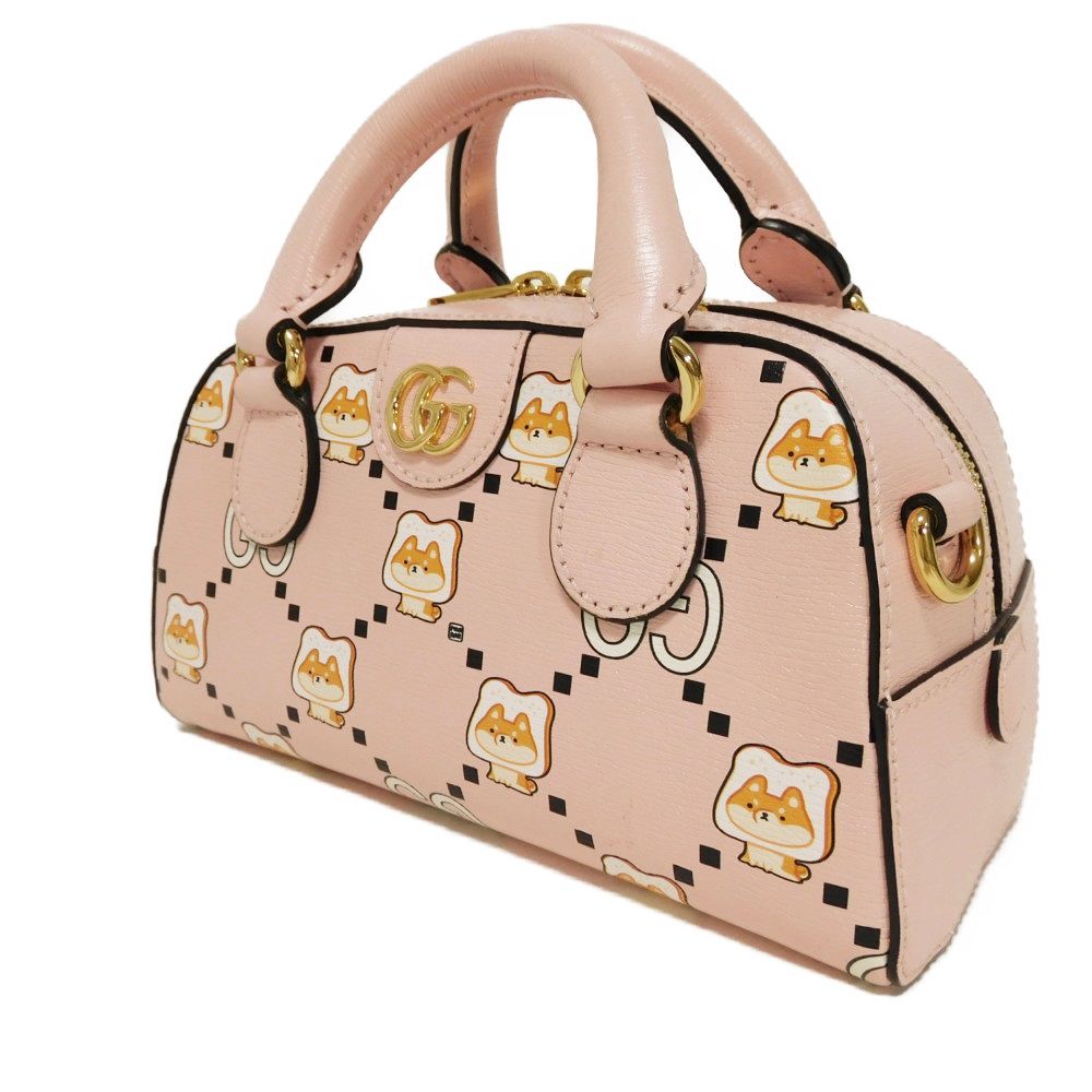 Gucci Animal Print Mini Bag Calf Leather 2way Bag