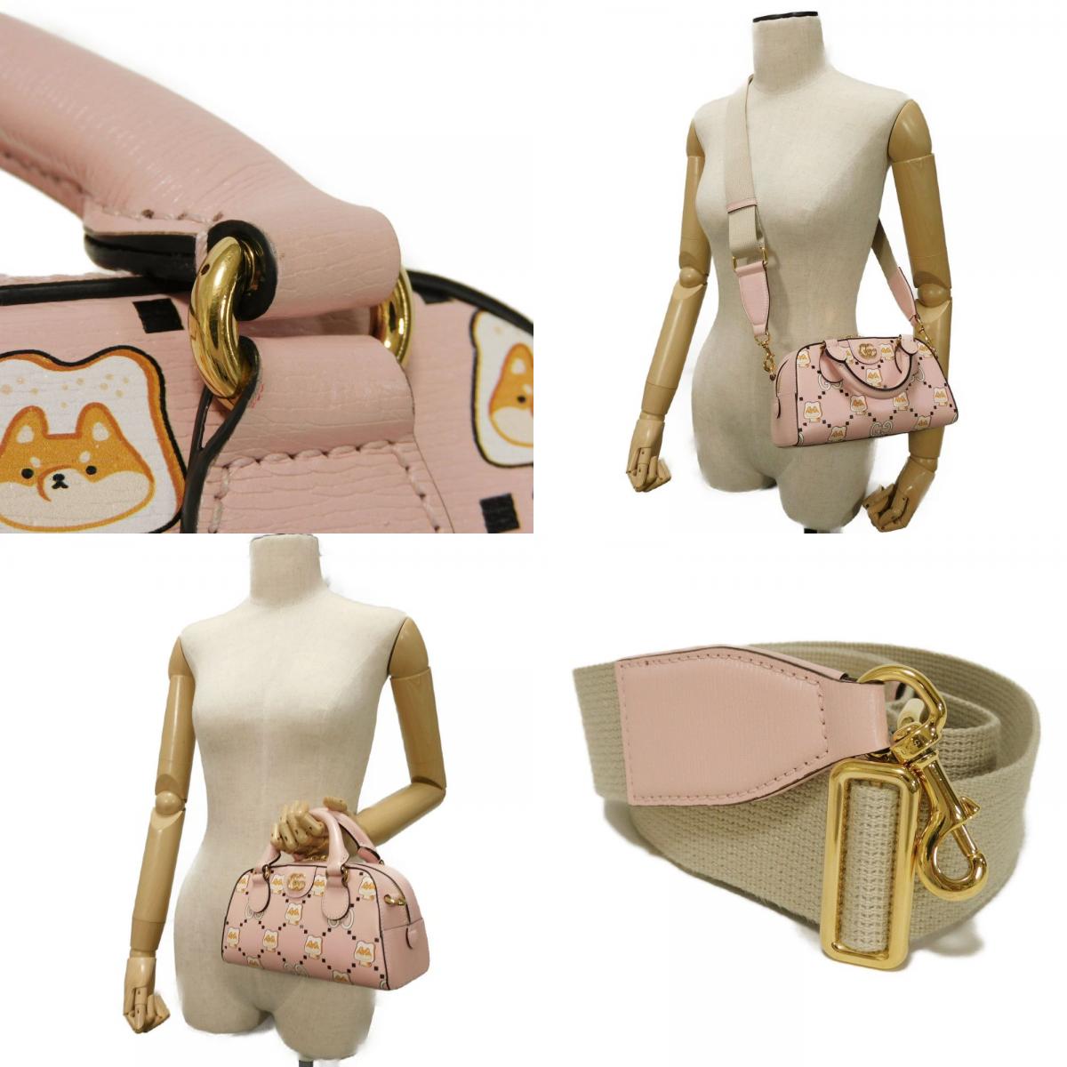 Gucci Animal Print Mini Bag Calf Leather 2way Bag