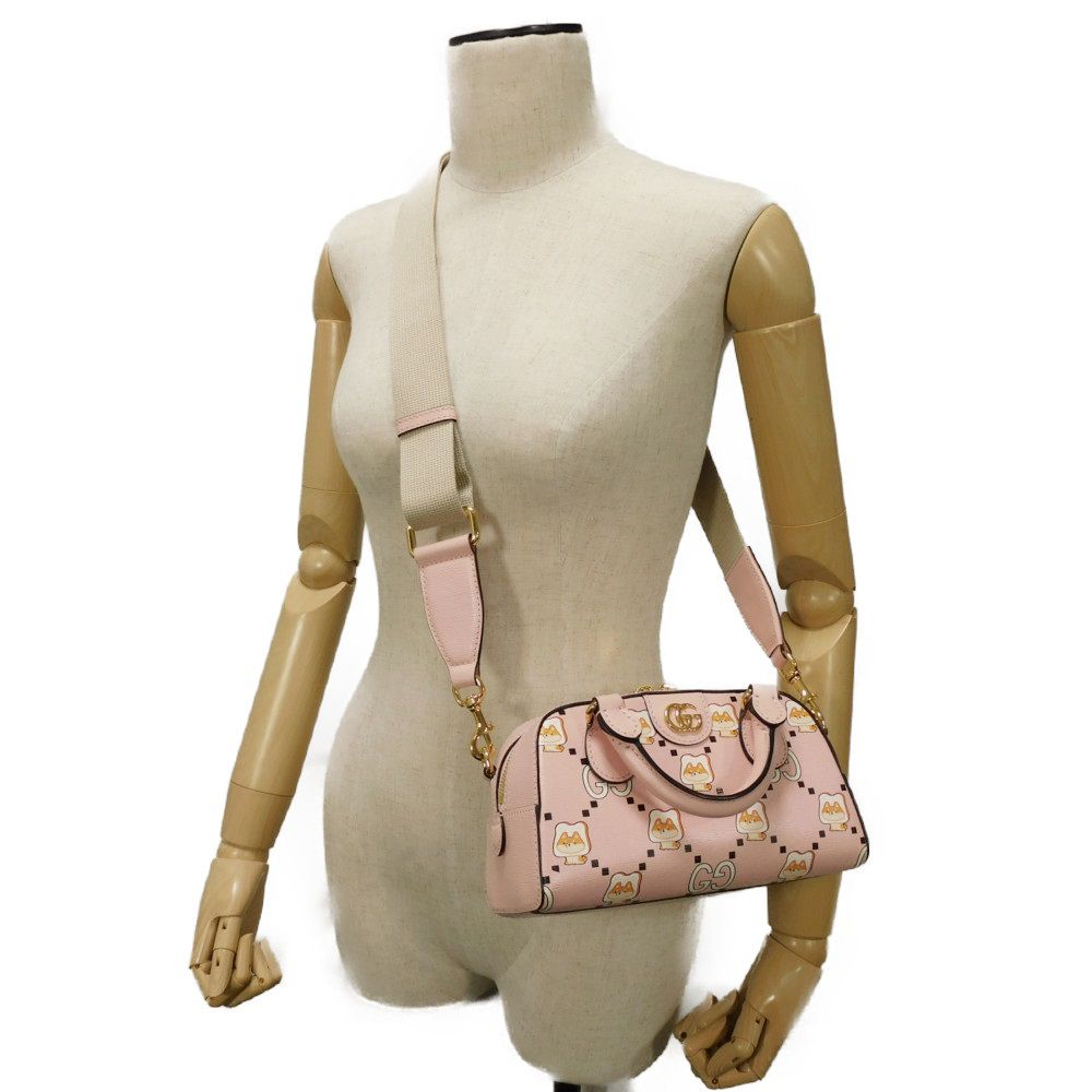 Gucci Animal Print Mini Bag Calf Leather 2way Bag