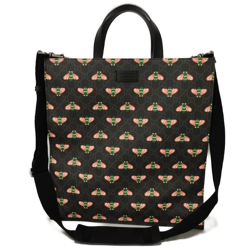 Gucci Bee Tote GG Supreme Canvas Tote Bag