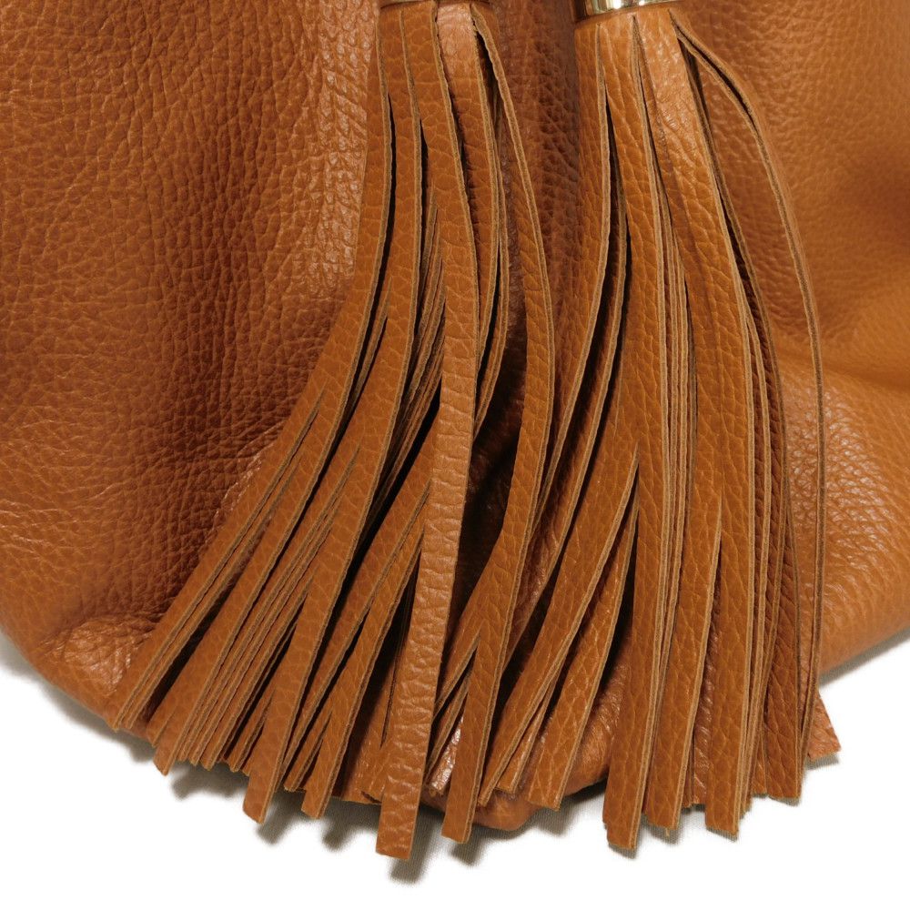 Gucci Bamboo Tassel Calf Leather Tote Bag