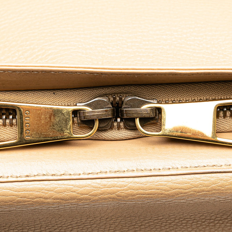 Gucci Double G Leather Boston Bag