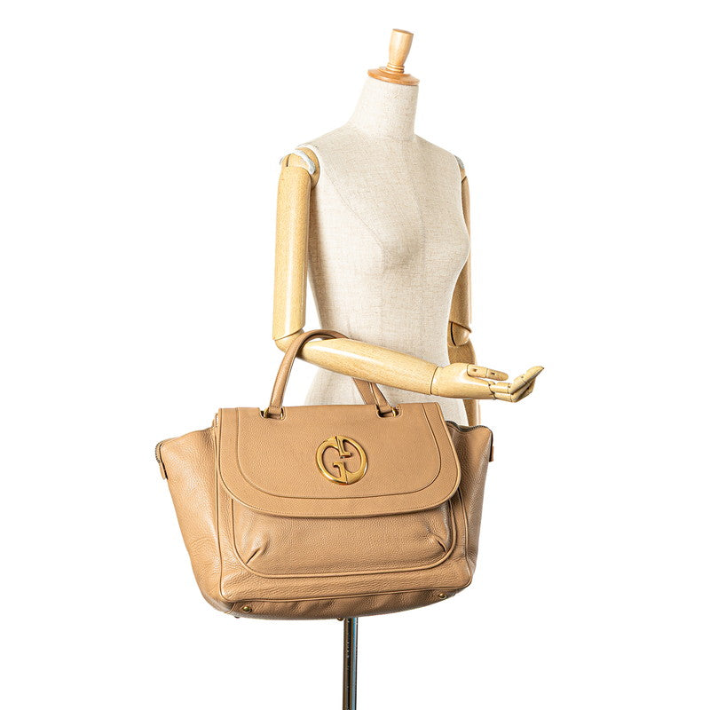 Gucci Double G Leather Boston Bag