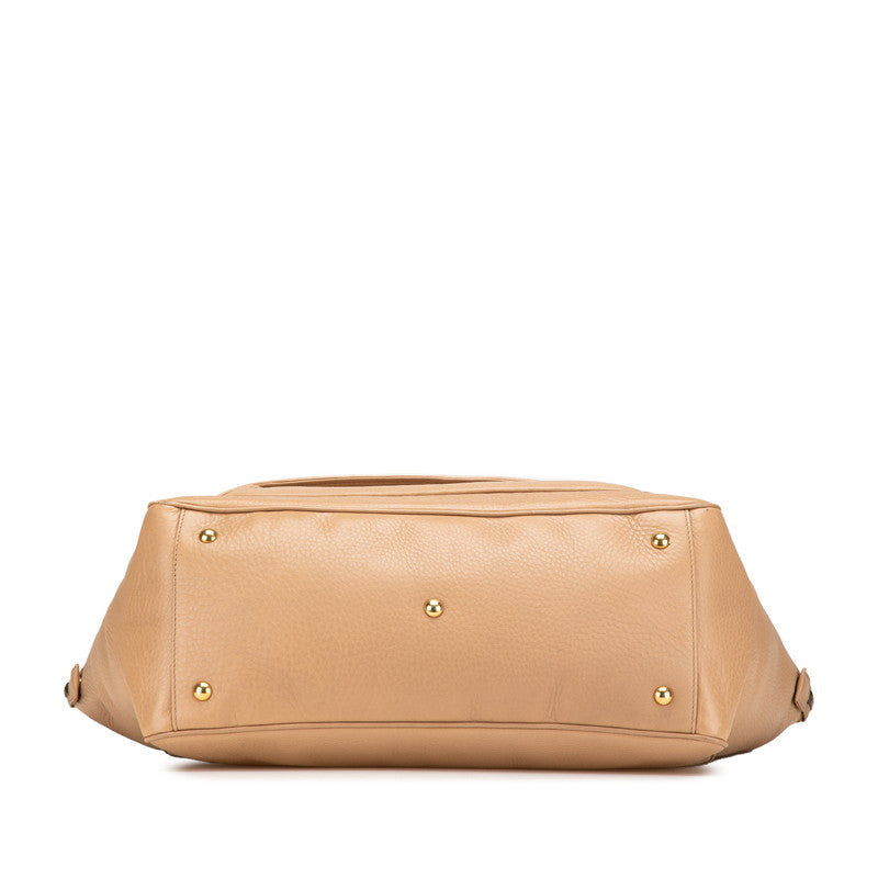 Gucci Double G Leather Boston Bag