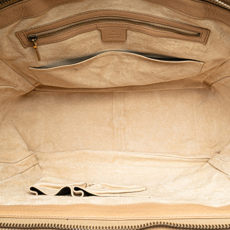 Gucci Double G Leather Boston Bag