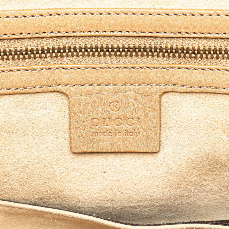 Gucci Double G Leather Boston Bag