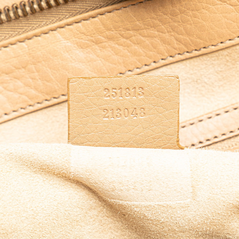 Gucci Double G Leather Boston Bag