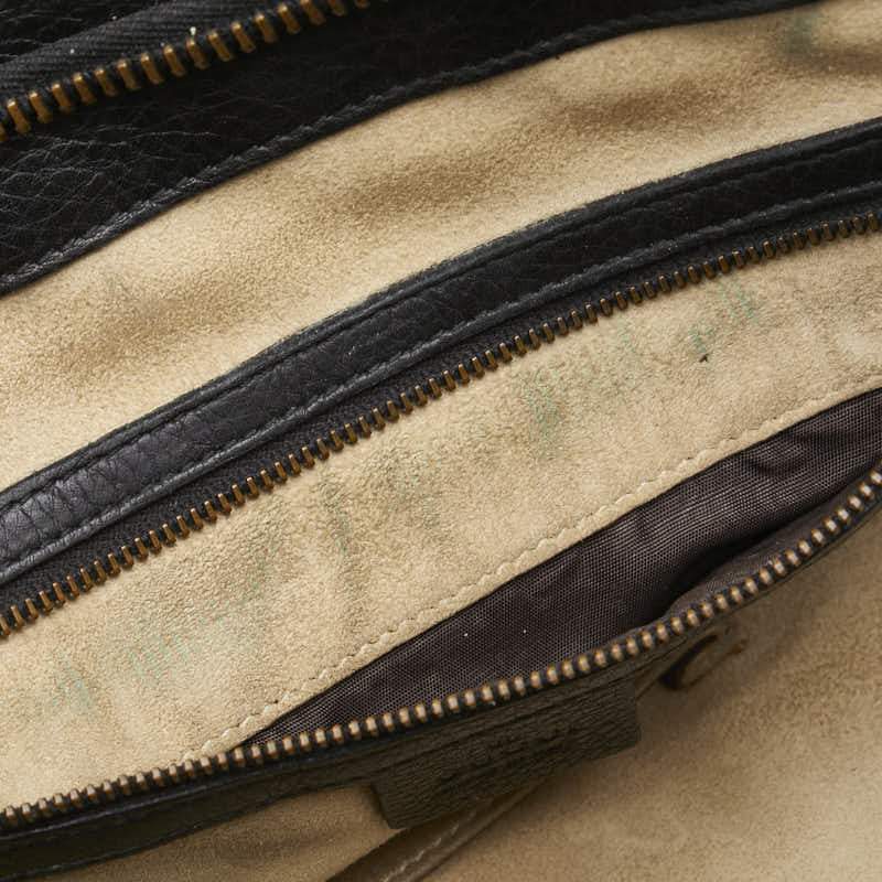 Gucci Double G Leather Boston Bag