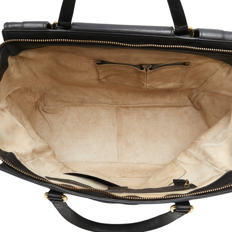 Gucci Double G Leather Boston Bag