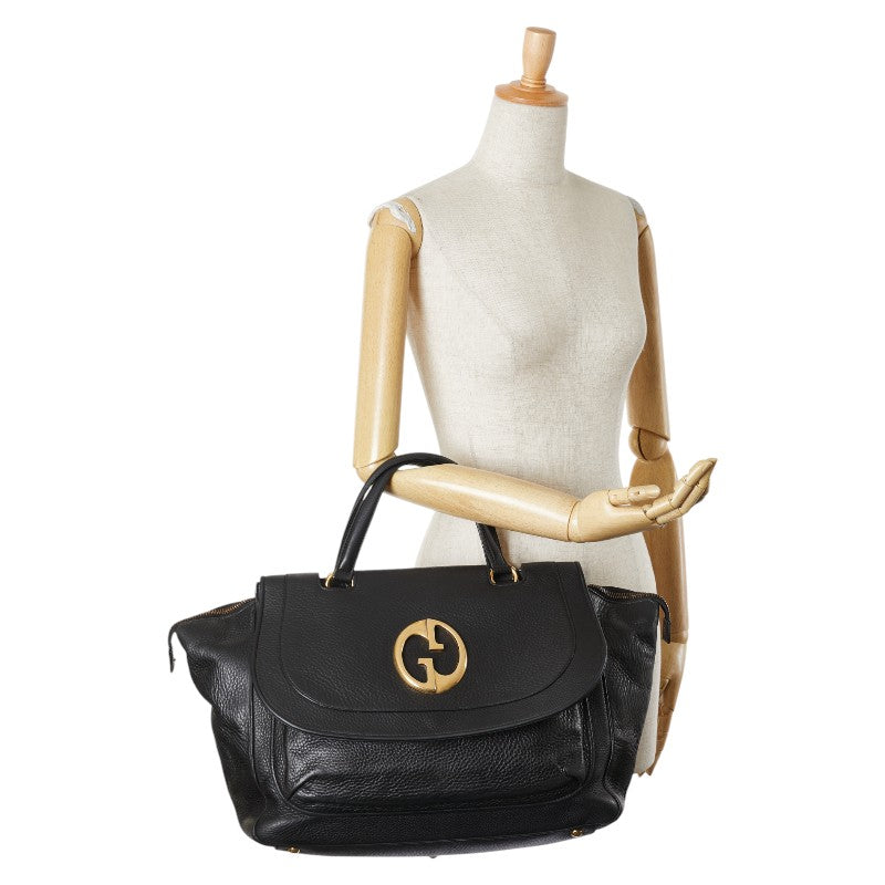 Gucci Double G Leather Boston Bag