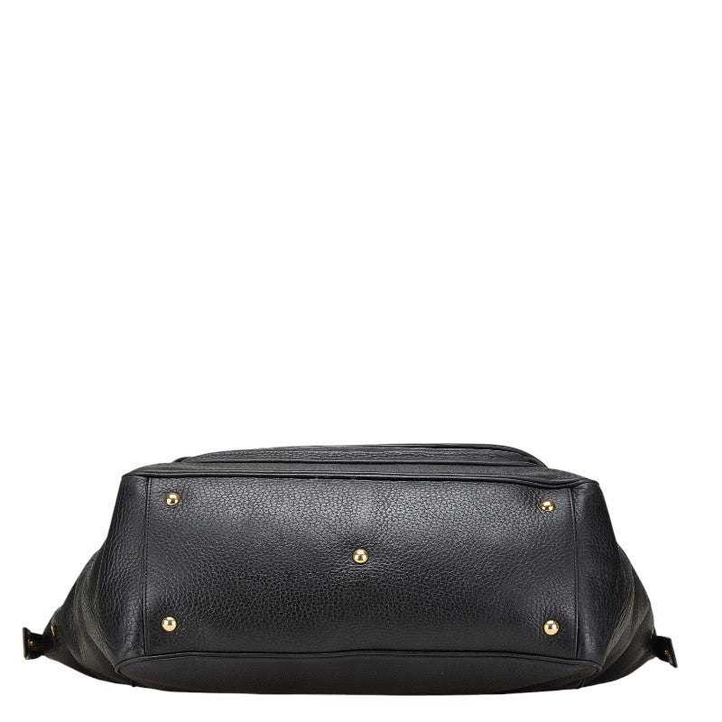 Gucci Double G Leather Boston Bag