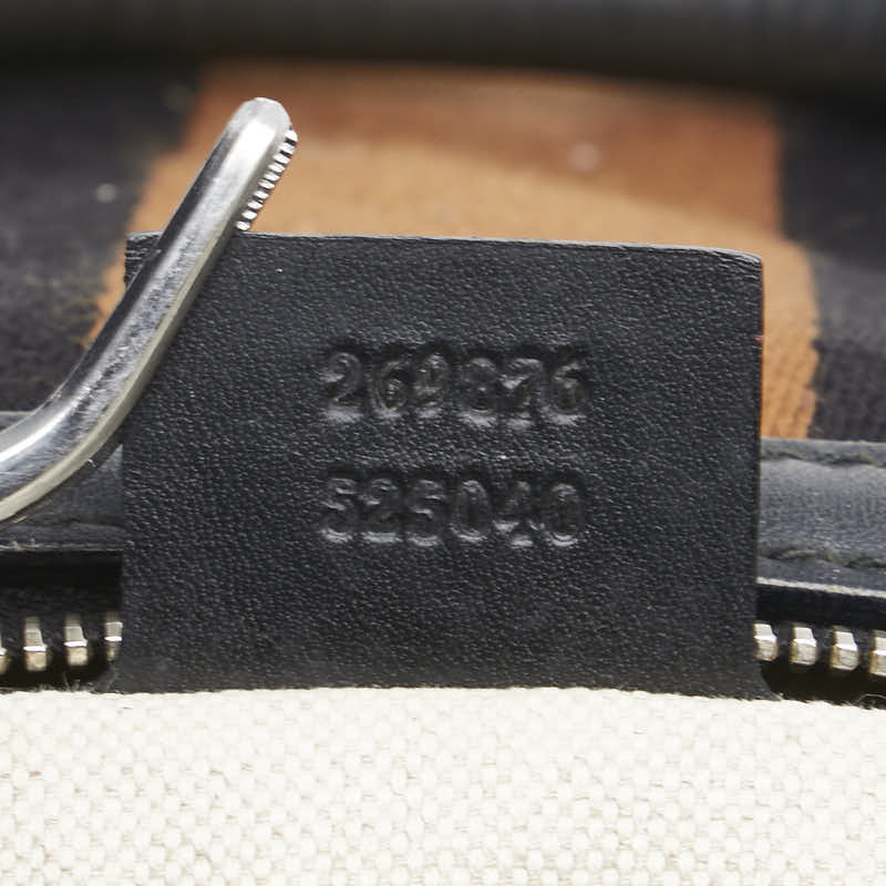 Gucci Diamante Canvas Leather Boston Bag