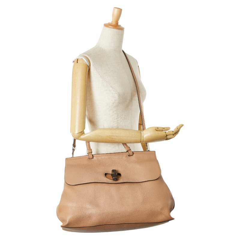 Gucci Daily Bamboo Leather 2way Bag
