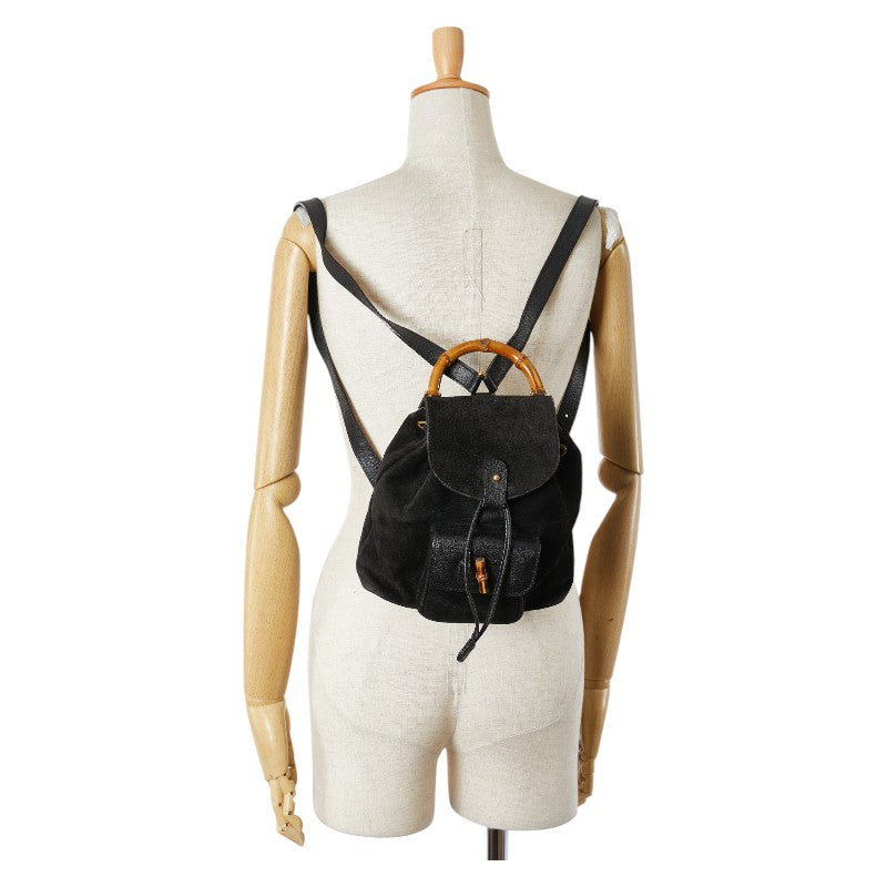 Gucci Bamboo Leather Suede Backpack