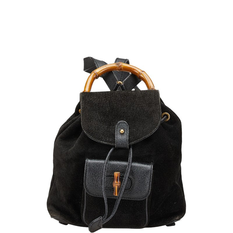 Gucci Bamboo Leather Suede Backpack