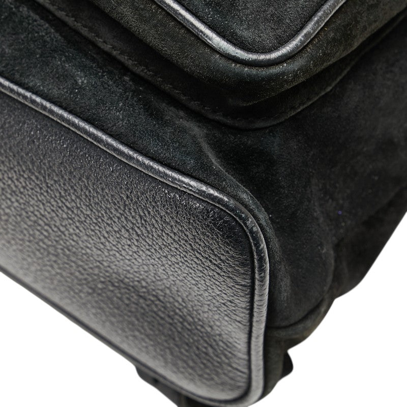 Gucci Bamboo Suede Leather Backpack