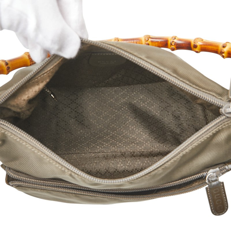 Gucci Bamboo Nylon Leather 2way Bag