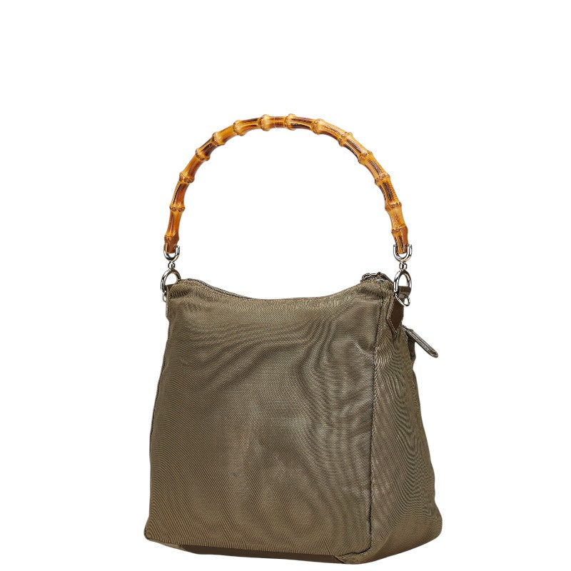 Gucci Bamboo Nylon Leather 2way Bag