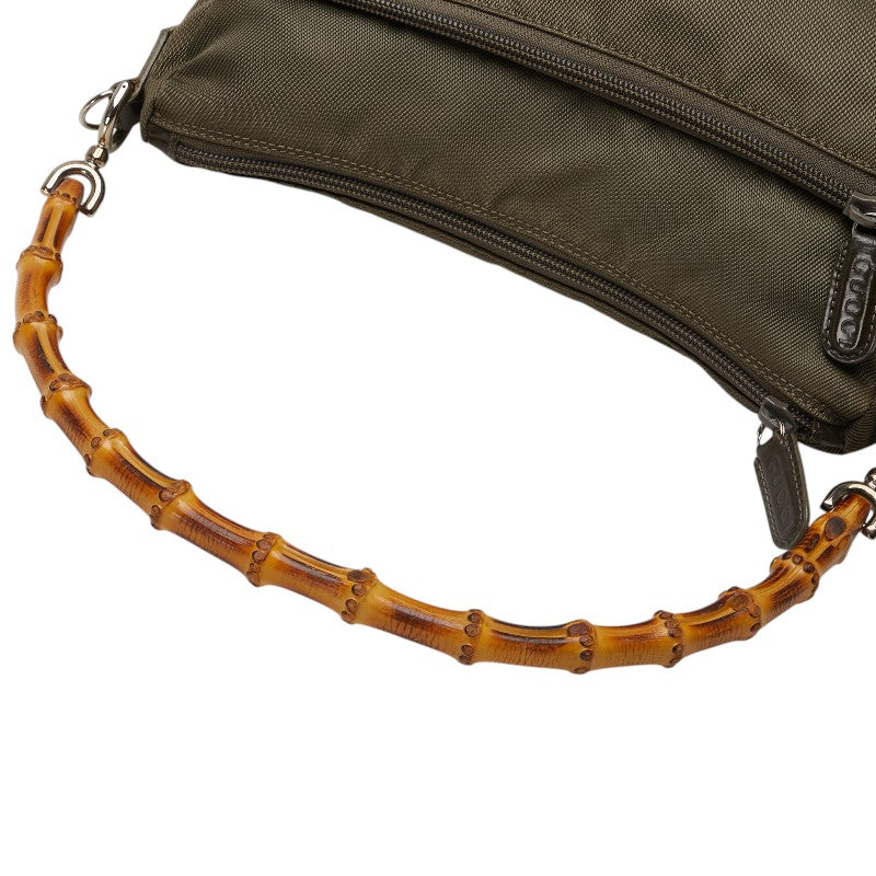 Gucci Bamboo Nylon Leather 2way Bag