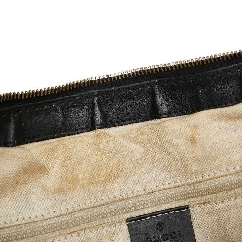 Gucci Diamante Canvas Leather Shoulder Bag