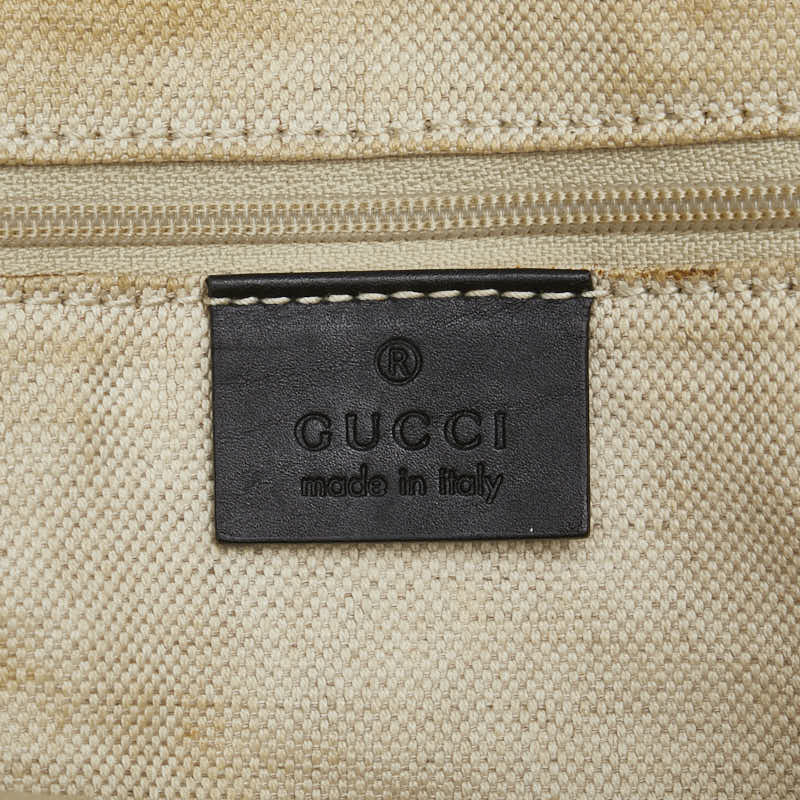 Gucci Diamante Canvas Leather Shoulder Bag