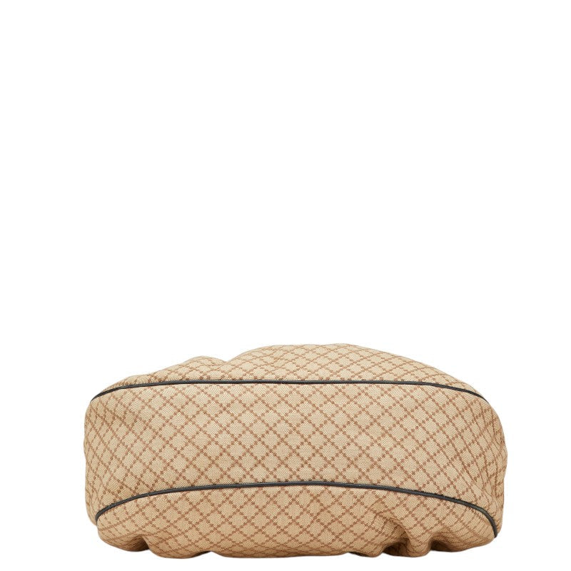 Gucci Diamante Canvas Leather Shoulder Bag