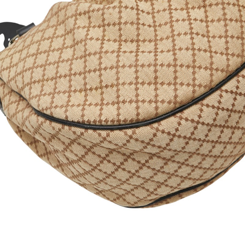 Gucci Diamante Canvas Leather Shoulder Bag