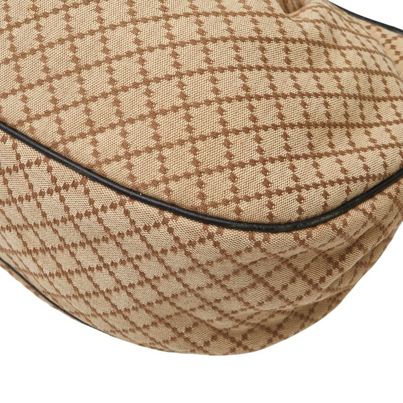 Gucci Diamante Canvas Leather Shoulder Bag