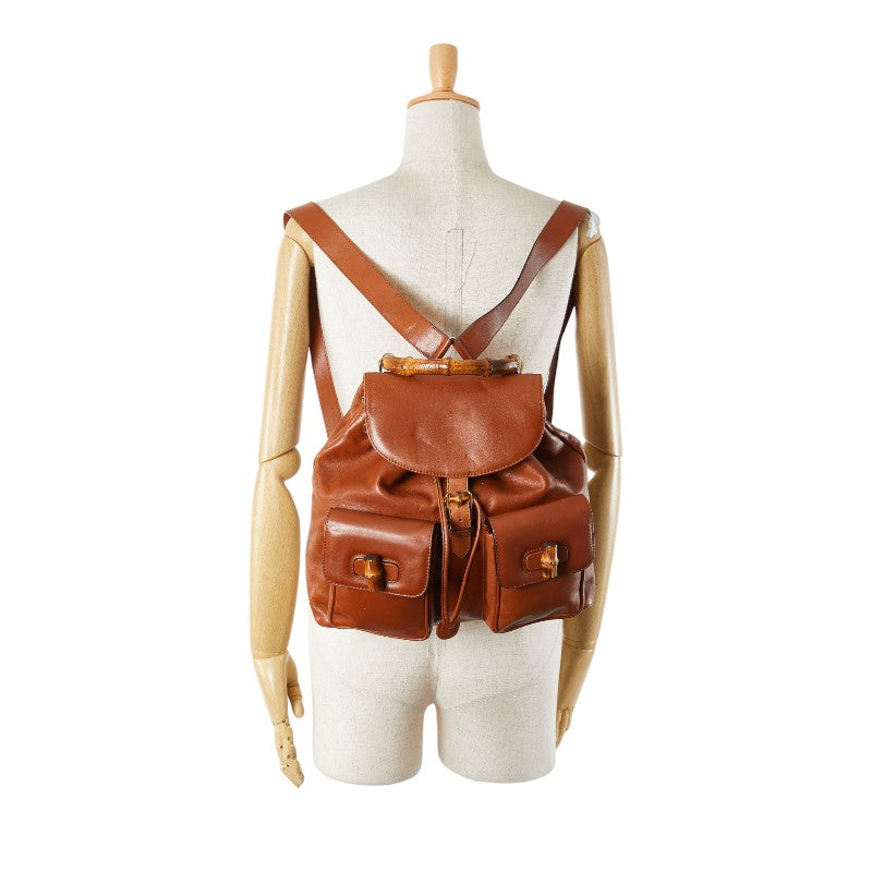 Gucci Bamboo Leather Backpack