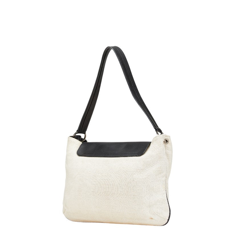 Gucci 001 4035 001553 Canvas Leather Shoulder Bag