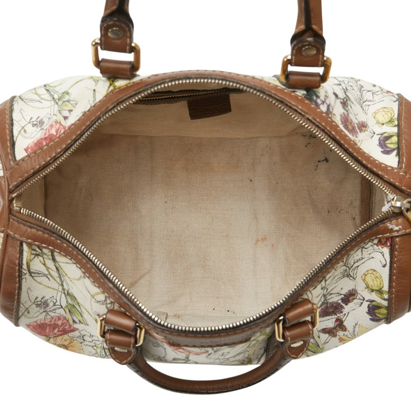 Gucci Flora Canvas Leather Handbag