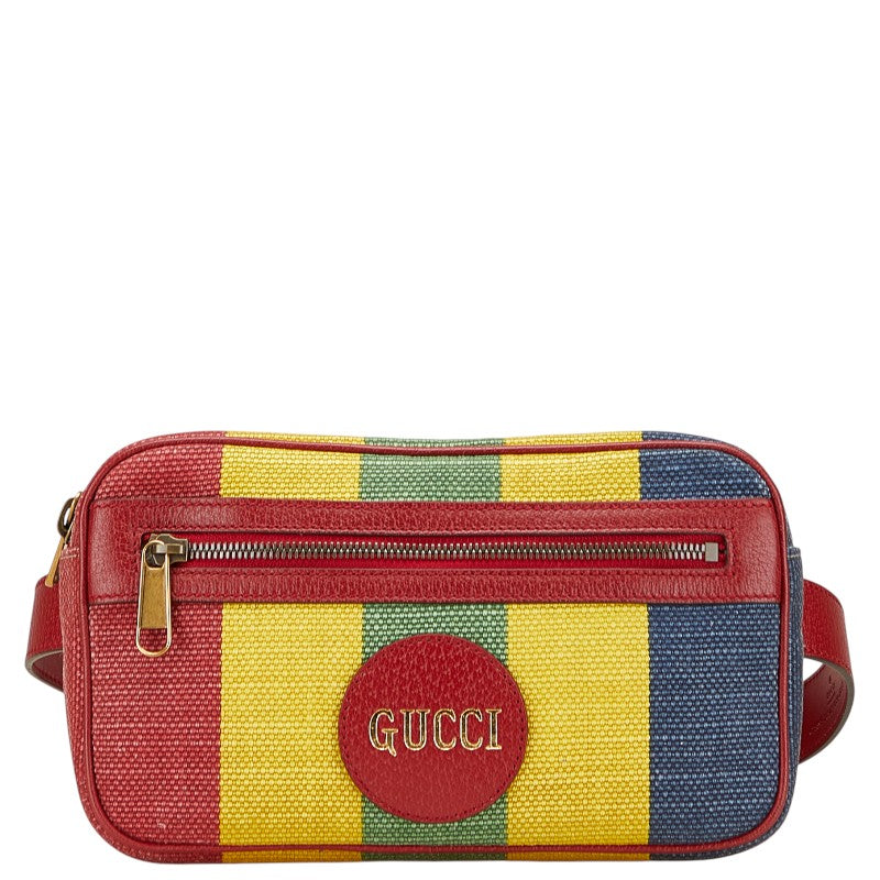 Gucci Baia Dera Canvas Leather Waist Bag