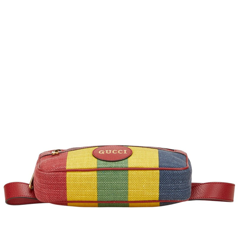 Gucci Baia Dera Canvas Leather Waist Bag