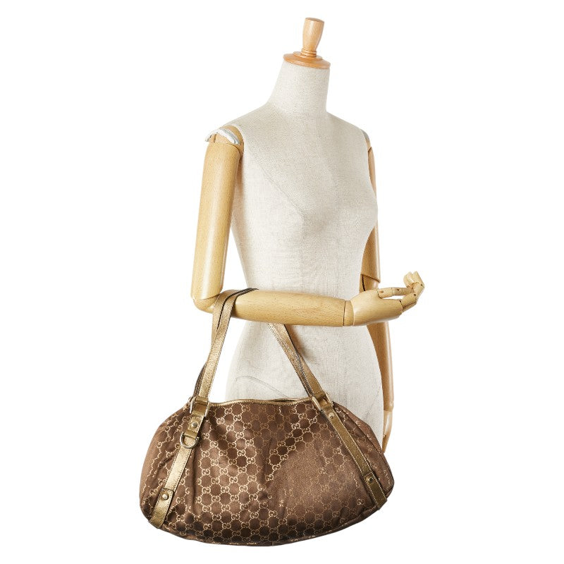 Gucci Abbey GG Canvas Leather Tote Bag