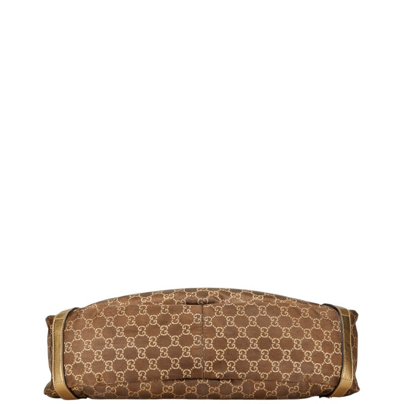 Gucci Abbey GG Canvas Leather Tote Bag