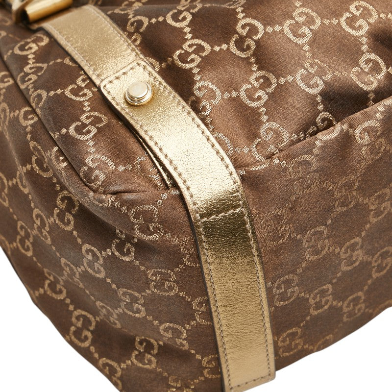 Gucci Abbey GG Canvas Leather Tote Bag