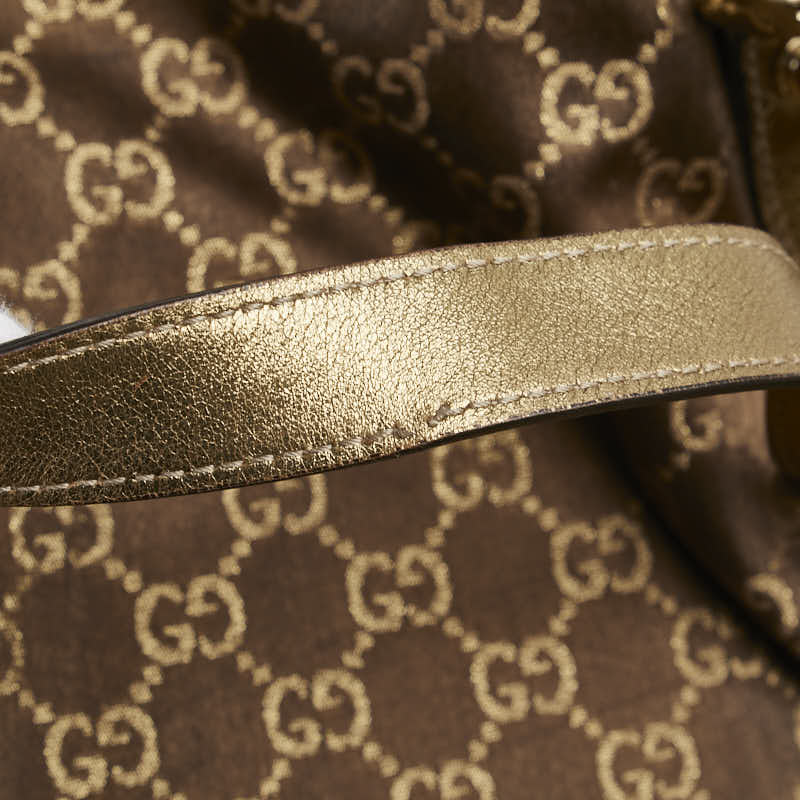 Gucci Abbey GG Canvas Leather Tote Bag