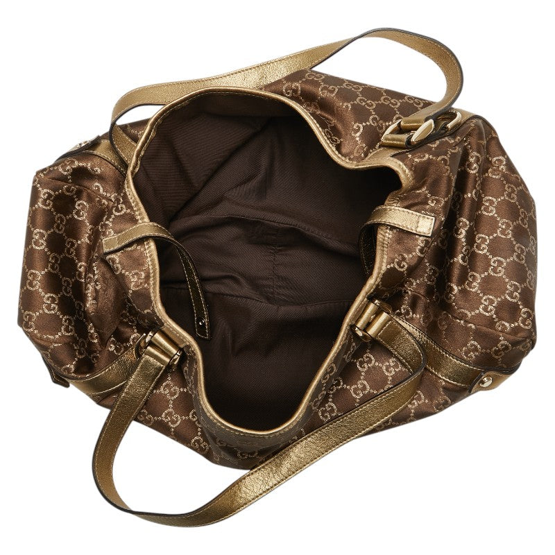 Gucci Abbey GG Canvas Leather Tote Bag