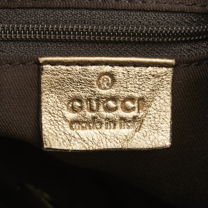 Gucci Abbey GG Canvas Leather Tote Bag