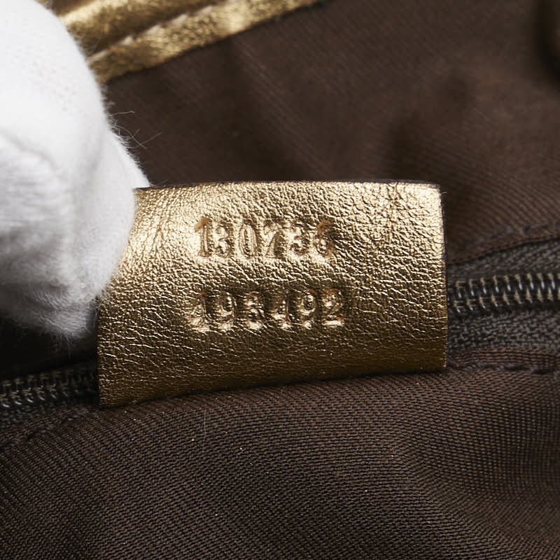 Gucci Abbey GG Canvas Leather Tote Bag