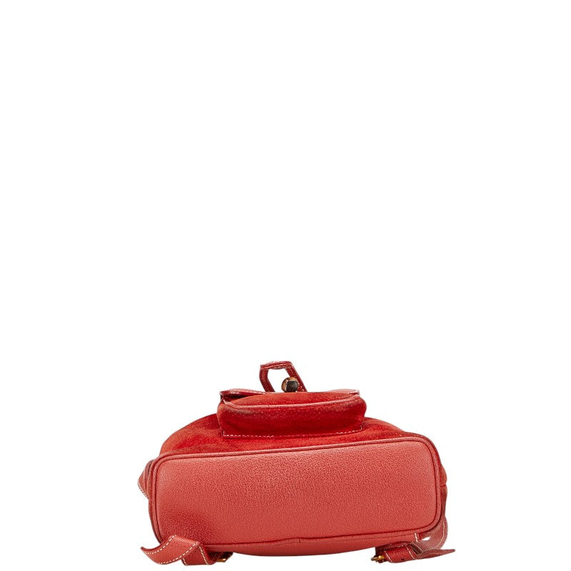 Gucci Bamboo Suede Leather Backpack