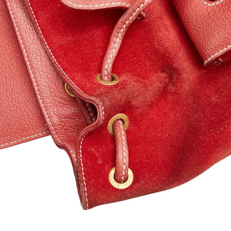 Gucci Bamboo Suede Leather Backpack