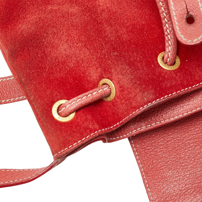 Gucci Bamboo Suede Leather Backpack