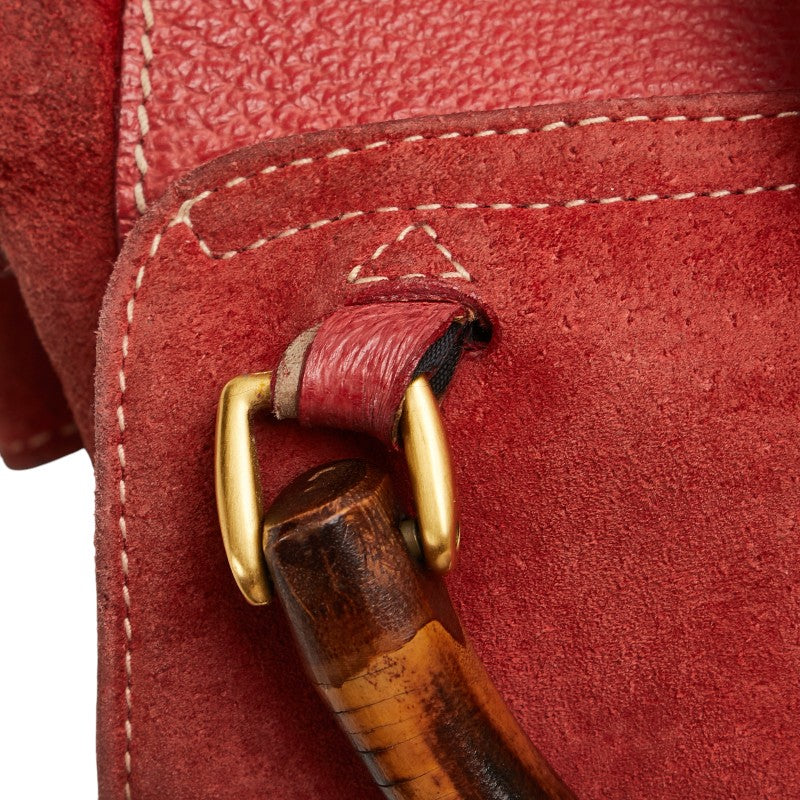 Gucci Bamboo Suede Leather Backpack