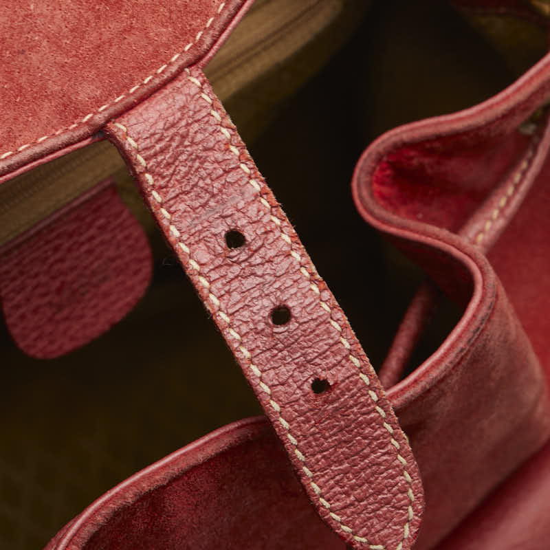 Gucci Bamboo Suede Leather Backpack