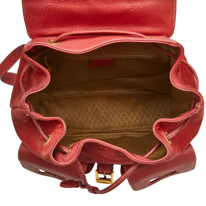 Gucci Bamboo Suede Leather Backpack