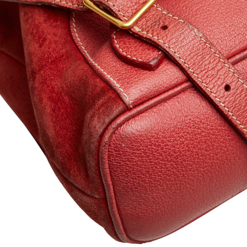 Gucci Bamboo Suede Leather Backpack